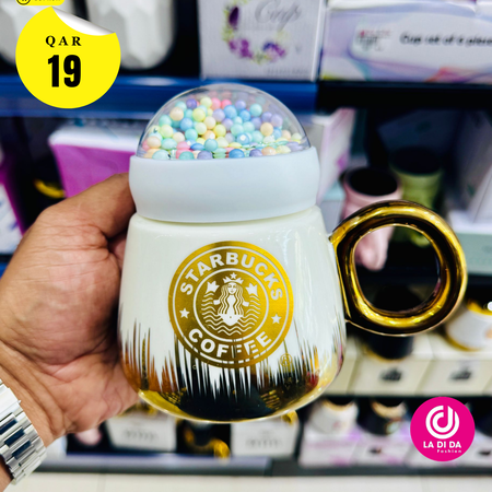 Ceramic Coffee Cup with Silver Handle Cover, Suitable for Multi-scene Use Tea Cups