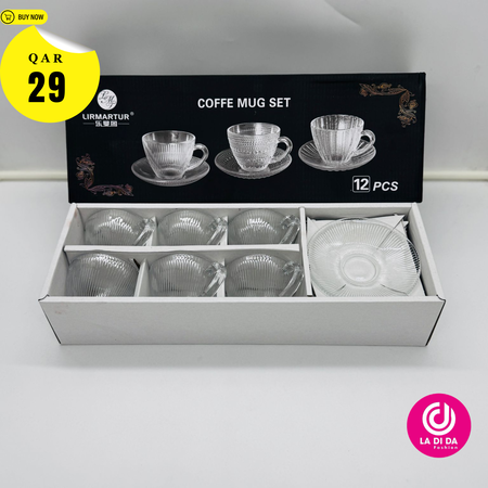 6pcs&6pcs 150ml Tea Set Cheap Price Last Design Glass Coffee Cup for Drink Ware