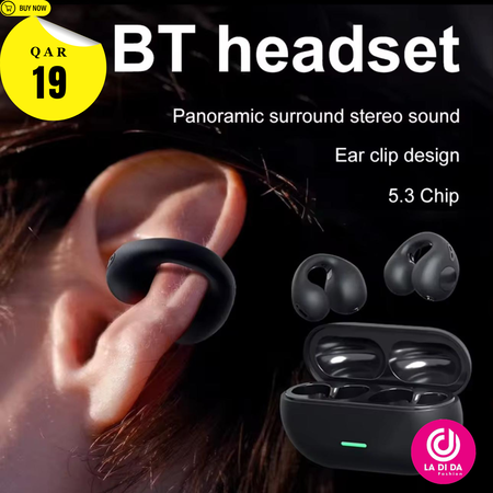 Clip Ear Earbuds Wireless Earphone With BT5.3 In-Ear Stereo Earbuds Sports Gaming Headphones for iphone for huawei