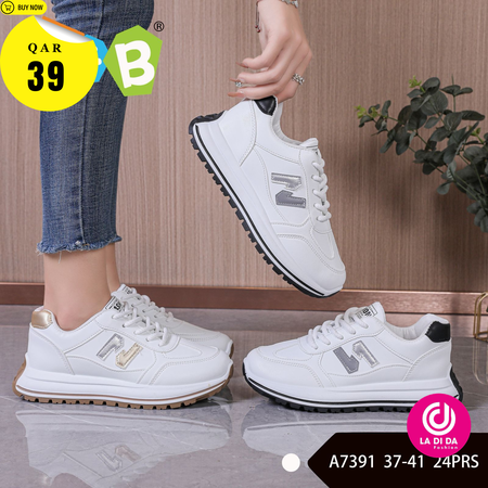Women's White Single Casual Shoes for Autumn Small Size Leisure Sports Court Sneakers Mesh Surface Breathable
