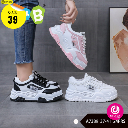 Women's White Single Casual Shoes for Autumn Small Size Leisure Sports Court Sneakers Mesh Surface Breathable